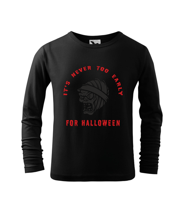 It's never to early for halloween - Hosszú ujjú gyerek póló fekete