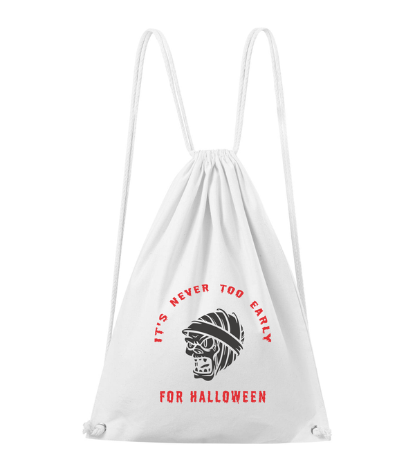 It's never to early for halloween - Pamut hátizsák fehér
