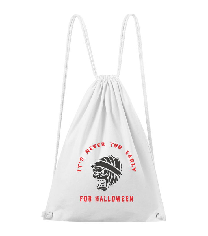 It's never to early for halloween - Pamut hátizsák fehér