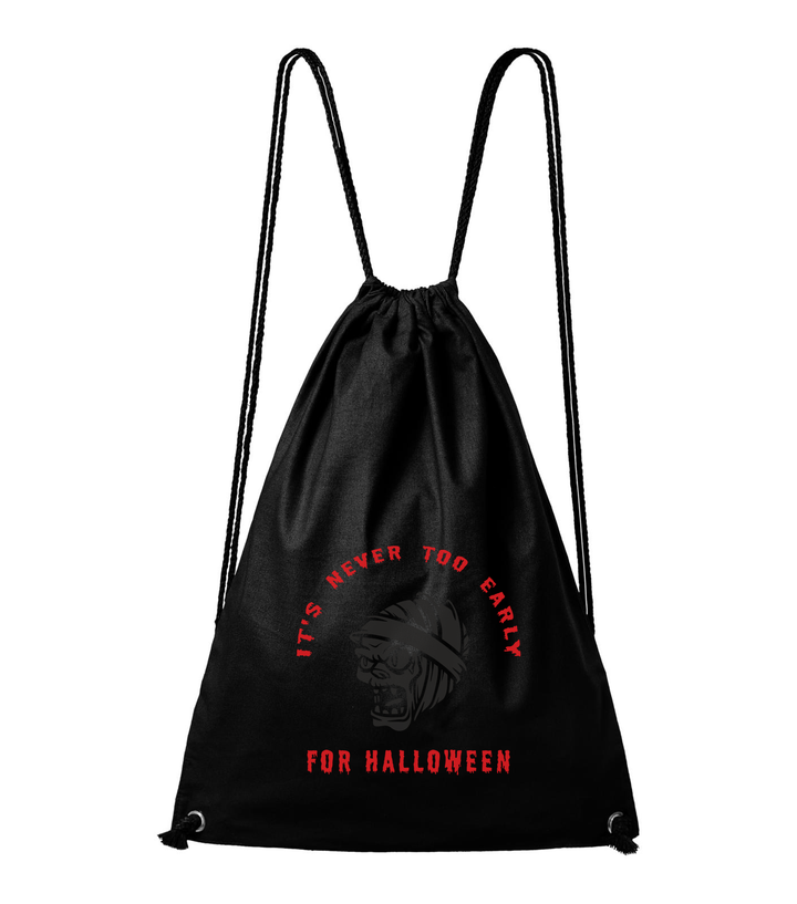It's never to early for halloween - Pamut hátizsák fekete
