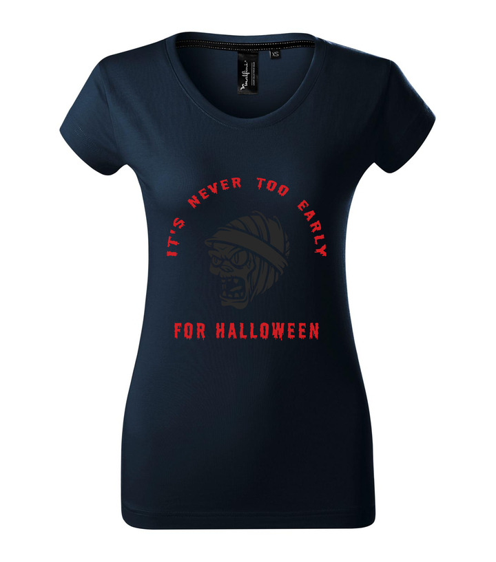 It's never to early for halloween - Prémium női póló tengerészkék