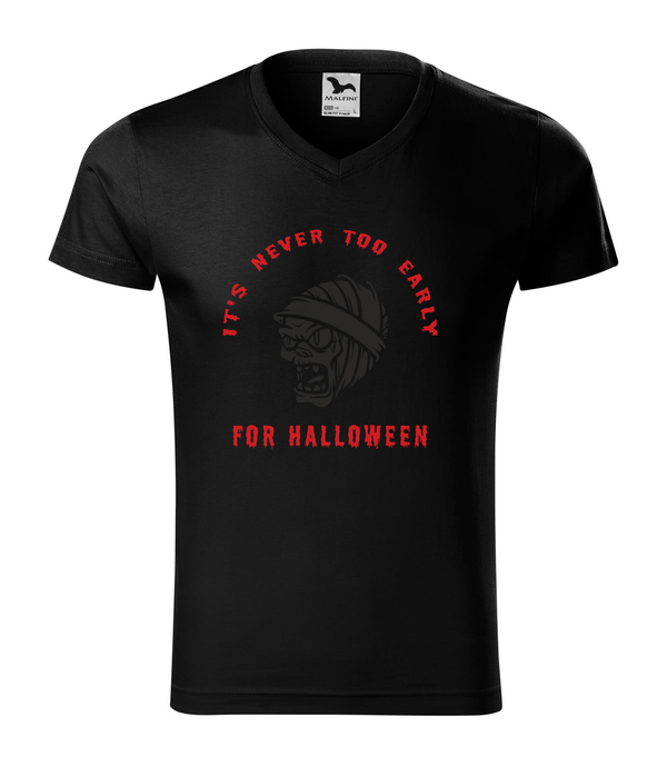 It's never to early for halloween - V-nyakú férfi póló fekete