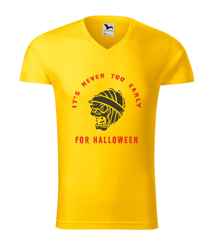 It's never to early for halloween - V-nyakú férfi póló sárga