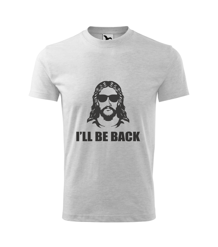 Jesus - I'll be back - Gyerek póló világosszürke