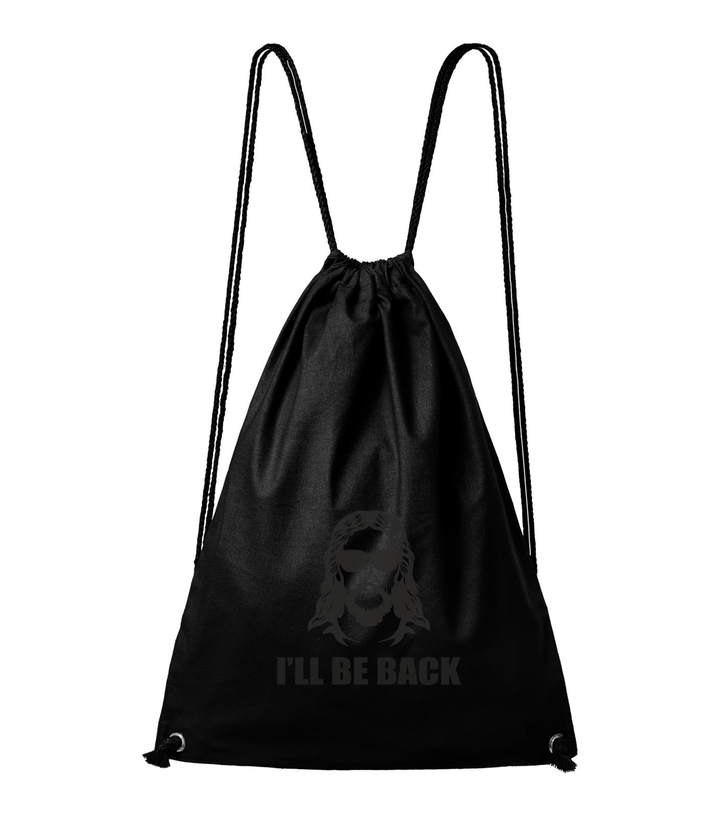 Jesus - I'll be back - Pamut hátizsák fekete