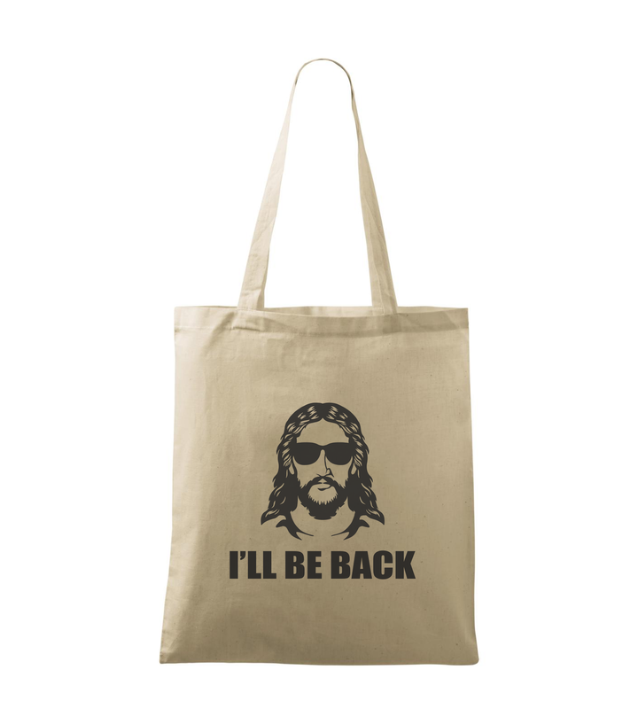 Jesus - I'll be back - Vászontáska (42 x 38 cm) natúr