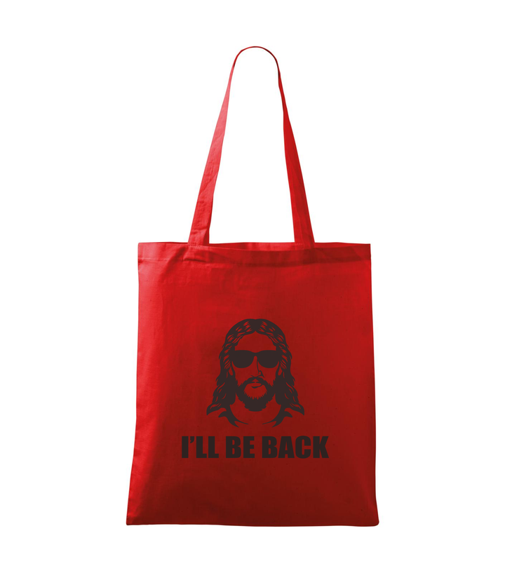 Jesus - I'll be back - Vászontáska (42 x 38 cm) piros