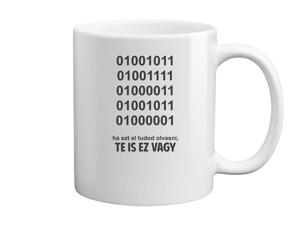 KOCKA - ha ezt el tudod olvasni, te is ez vagy - Bögre fehér