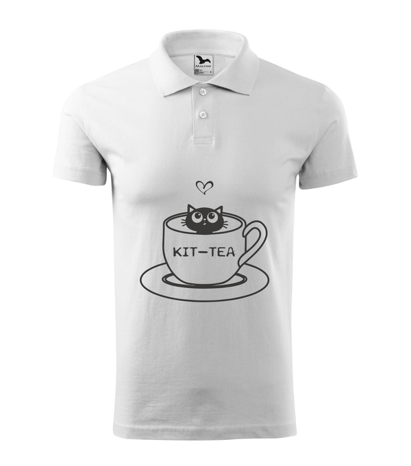Kit-Tea - Galléros férfi póló fehér