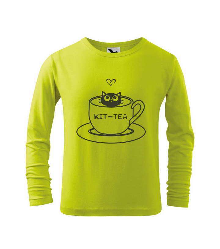 Kit-Tea - Hosszú ujjú gyerek póló lime