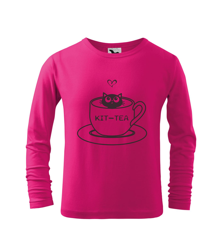 Kit-Tea - Hosszú ujjú gyerek póló málna