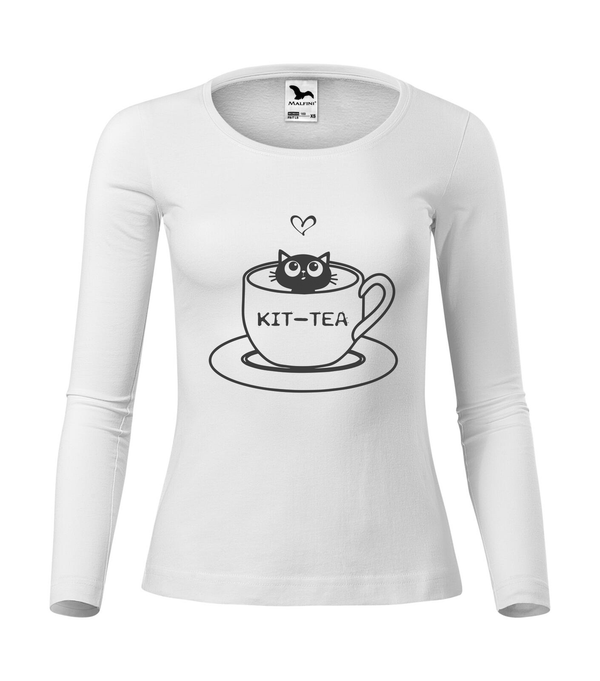 Kit-Tea - Hosszú ujjú női póló fehér