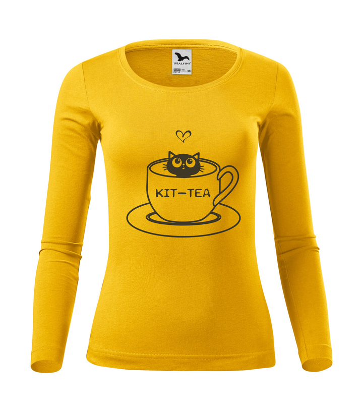 Kit-Tea - Hosszú ujjú női póló sárga