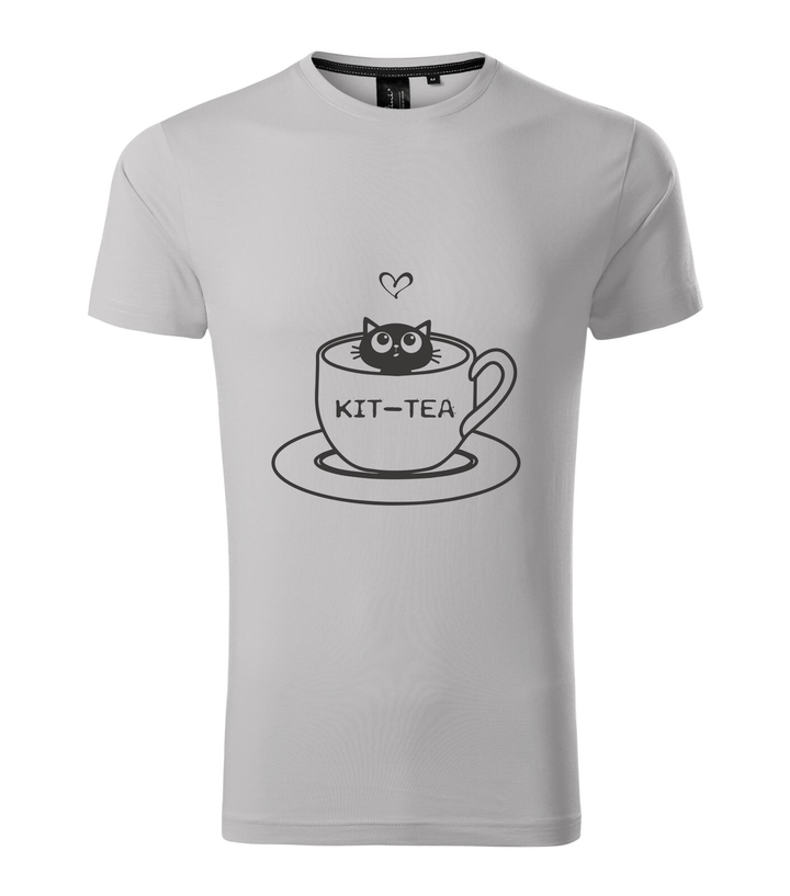 Kit-Tea - Prémium férfi póló ezüstszürke