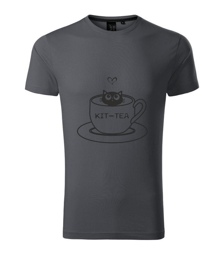 Kit-Tea - Prémium férfi póló világos anthracite