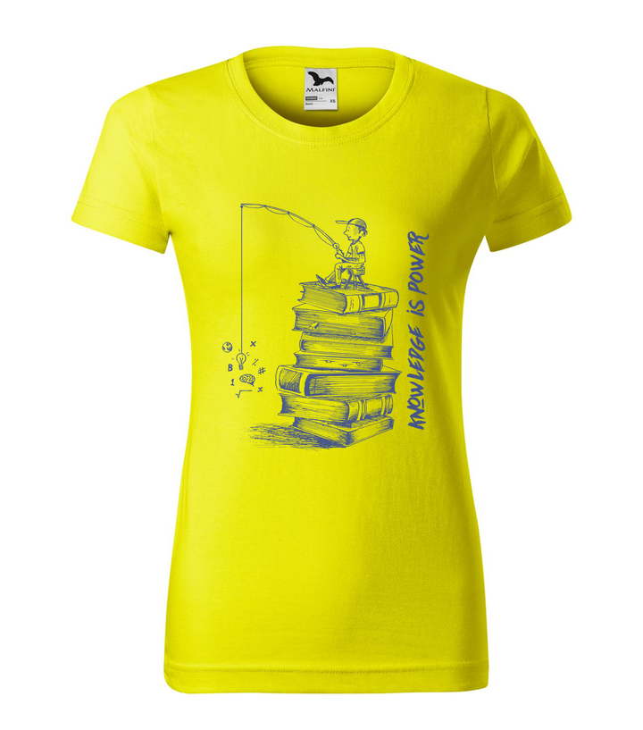 Knowledge is power - Női póló citrom
