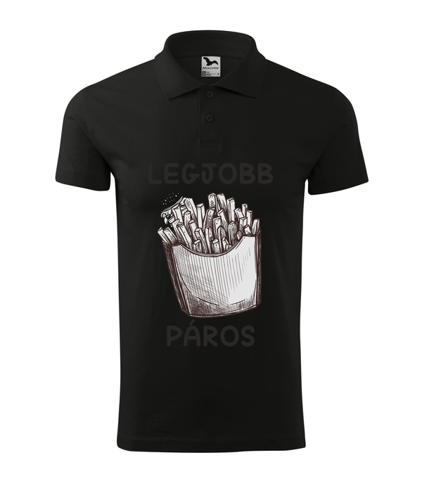Legjobb páros - Galléros férfi póló fekete