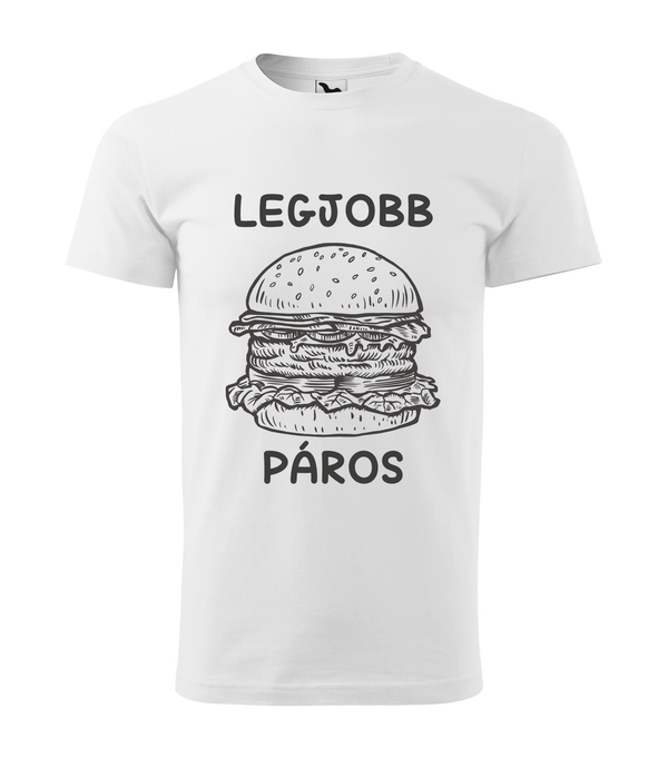 Legjobb páros - Hamburger - Férfi póló fehér