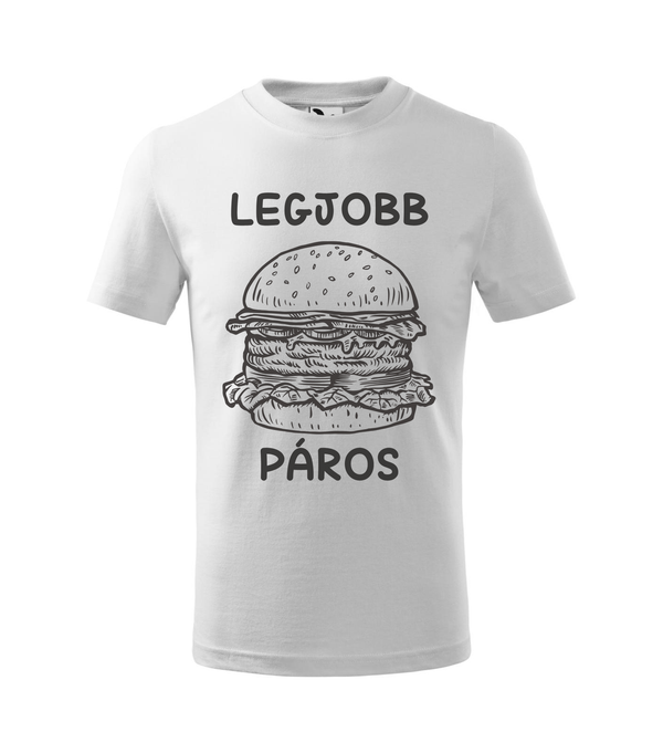 Legjobb páros - Hamburger - Gyerek póló fehér