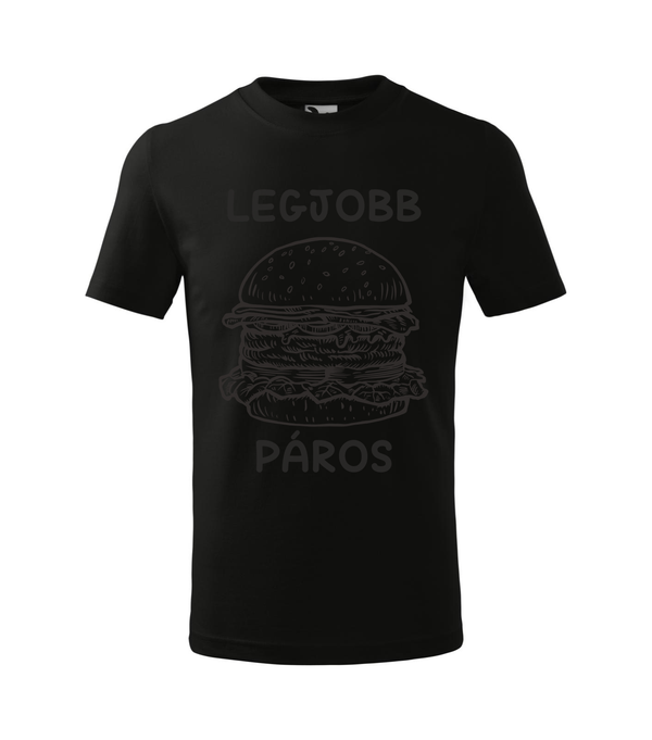 Legjobb páros - Hamburger - Gyerek póló fekete