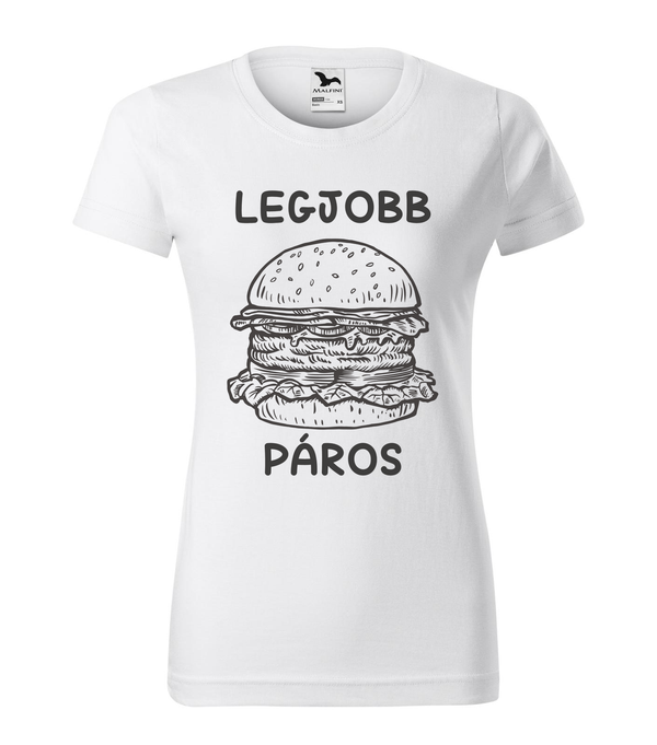 Legjobb páros - Hamburger - Női póló fehér