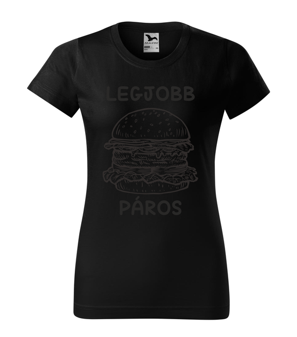 Legjobb páros - Hamburger - Női póló fekete