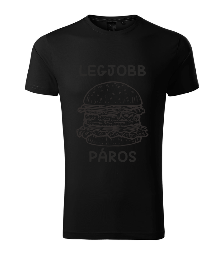 Legjobb páros - Hamburger - Prémium férfi póló fekete