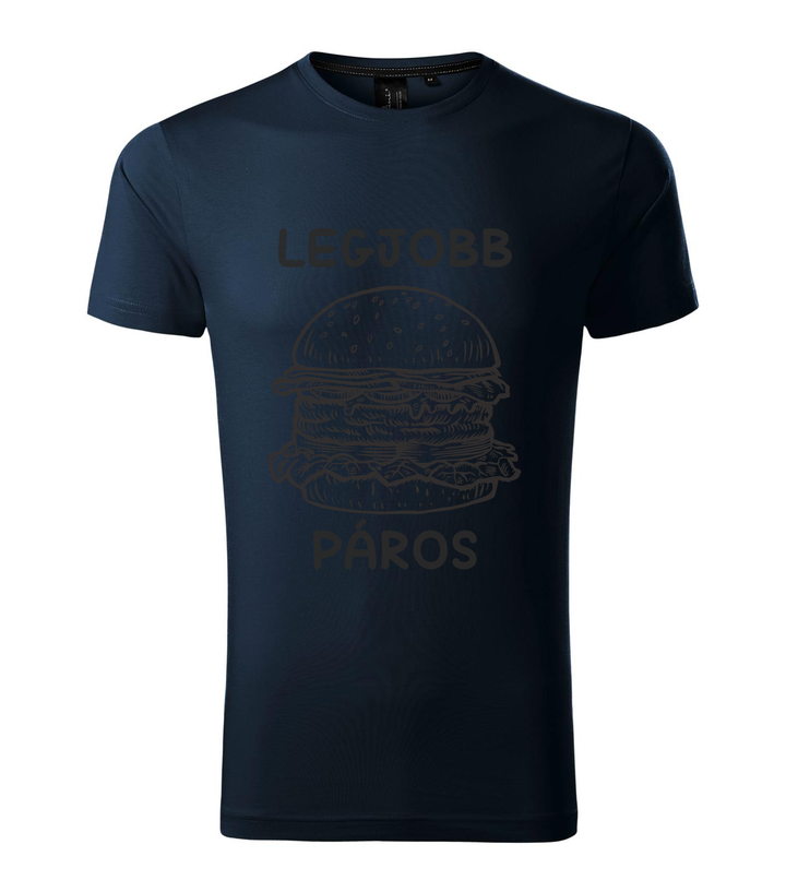 Legjobb páros - Hamburger - Prémium férfi póló tengerészkék