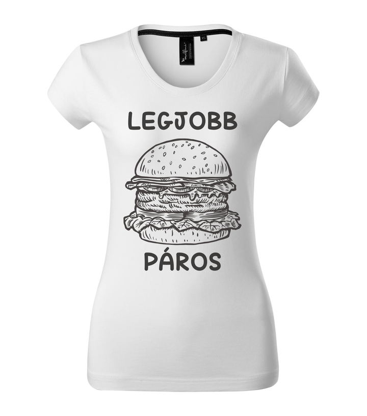 Legjobb páros - Hamburger - Prémium női póló fehér