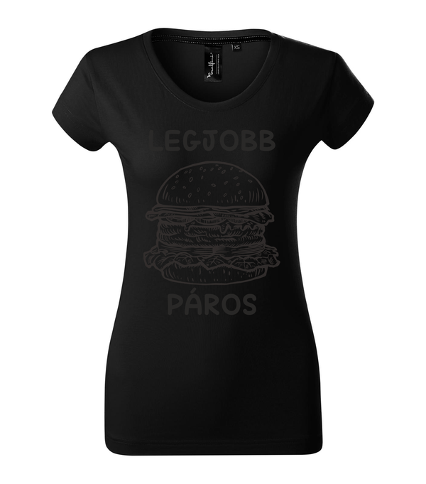 Legjobb páros - Hamburger - Prémium női póló fekete