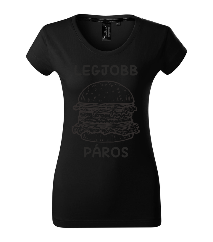 Legjobb páros - Hamburger - Prémium női póló fekete