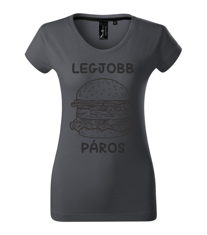 Legjobb páros - Hamburger - Prémium női póló világos anthracite