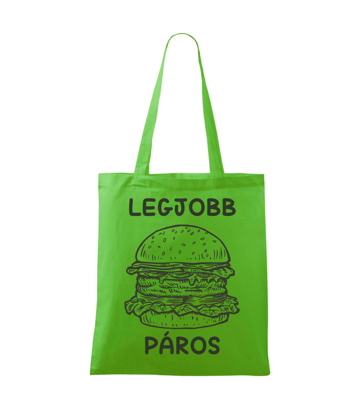 Legjobb páros - Hamburger - Vászontáska (42 x 38 cm) almazöld