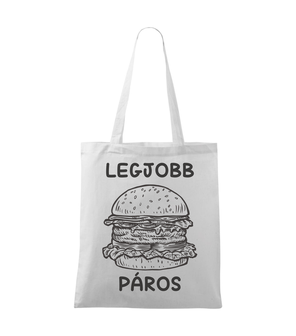 Legjobb páros - Hamburger - Vászontáska (42 x 38 cm) fehér