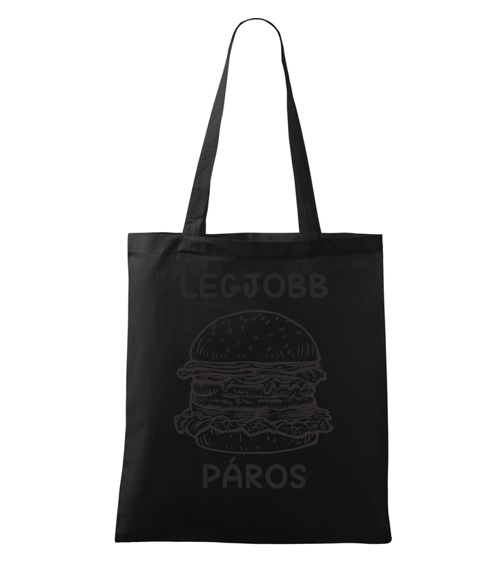 Legjobb páros - Hamburger - Vászontáska (42 x 38 cm) fekete