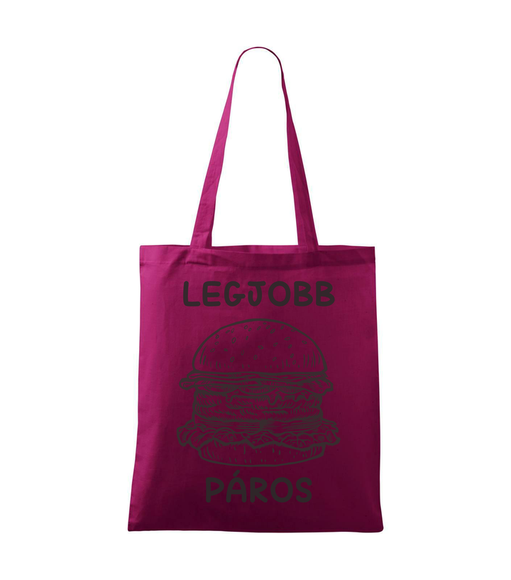 Legjobb páros - Hamburger - Vászontáska (42 x 38 cm) fukszia