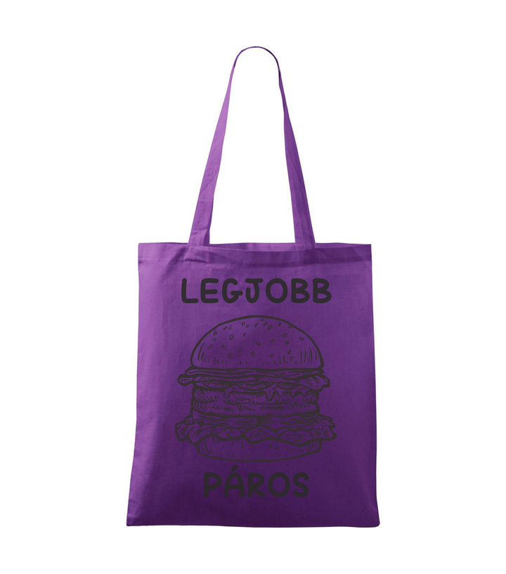 Legjobb páros - Hamburger - Vászontáska (42 x 38 cm) lila