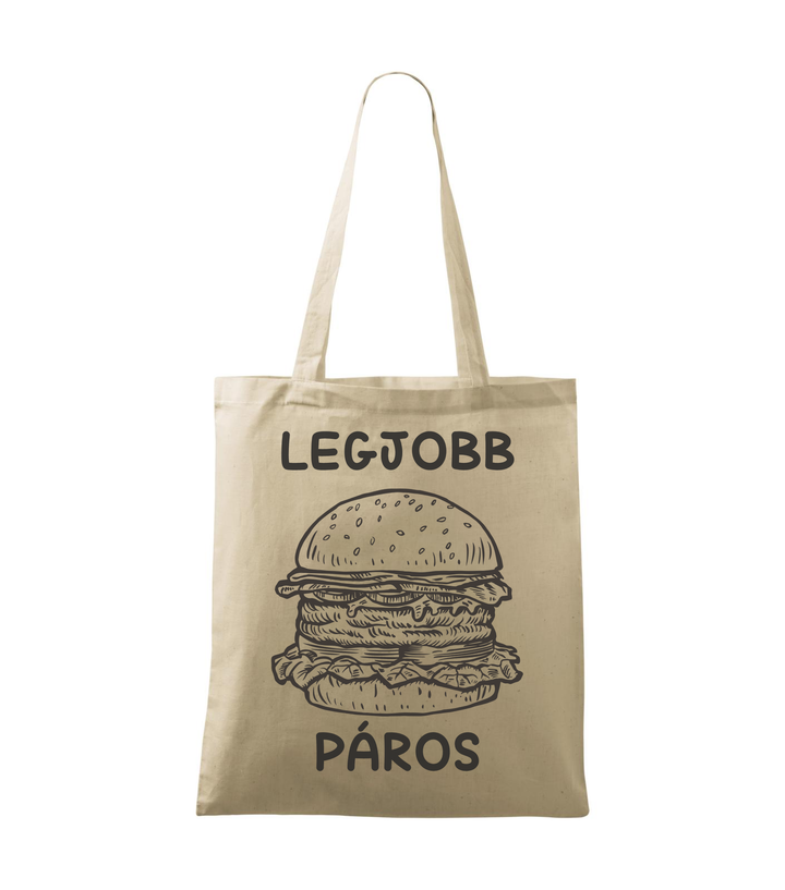 Legjobb páros - Hamburger - Vászontáska (42 x 38 cm) natúr