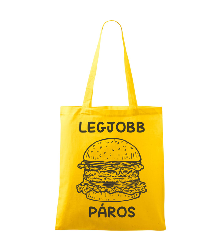 Legjobb páros - Hamburger - Vászontáska (42 x 38 cm) sárga
