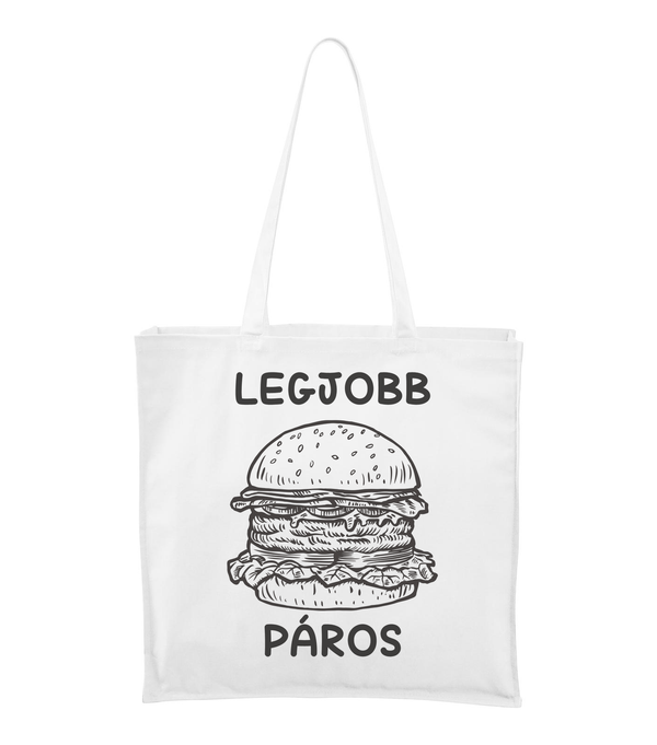 Legjobb páros - Hamburger - Vászontáska (43 x 43 cm) fehér