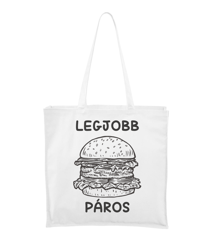 Legjobb páros - Hamburger - Vászontáska (43 x 43 cm) fehér