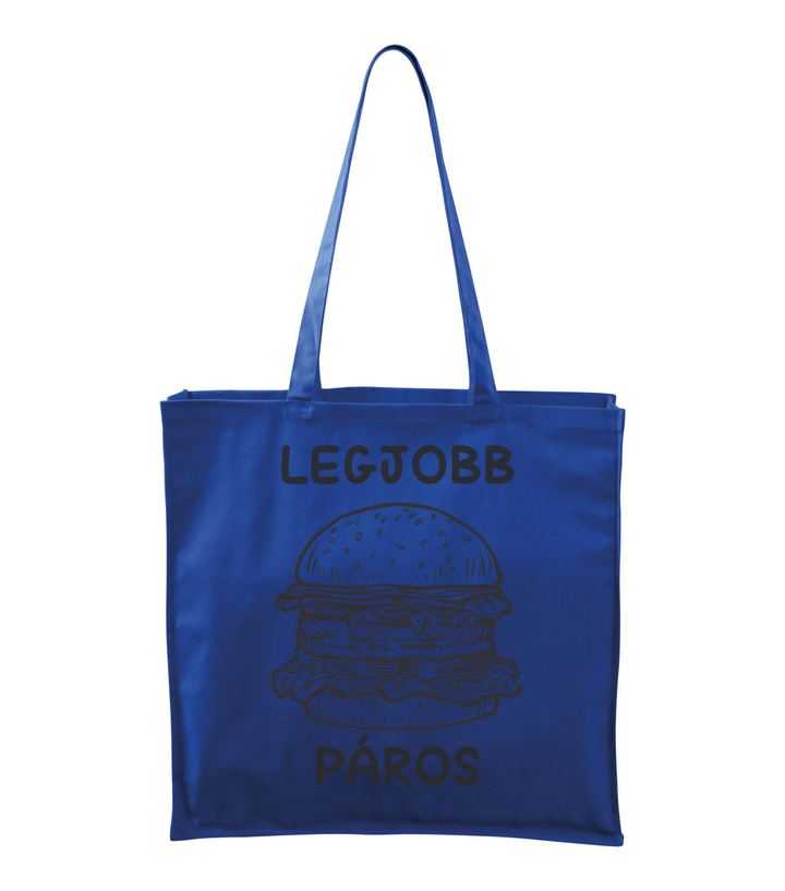 Legjobb páros - Hamburger - Vászontáska (43 x 43 cm) királykék