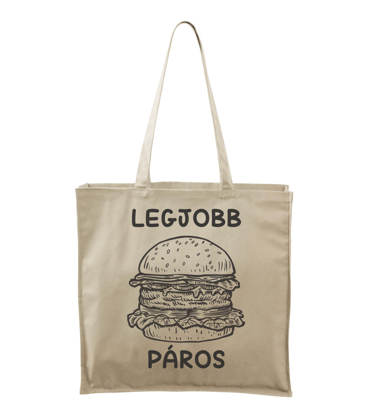 Legjobb páros - Hamburger - Vászontáska (43 x 43 cm) natúr