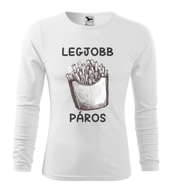 Legjobb páros - Hosszú ujjú férfi póló fehér