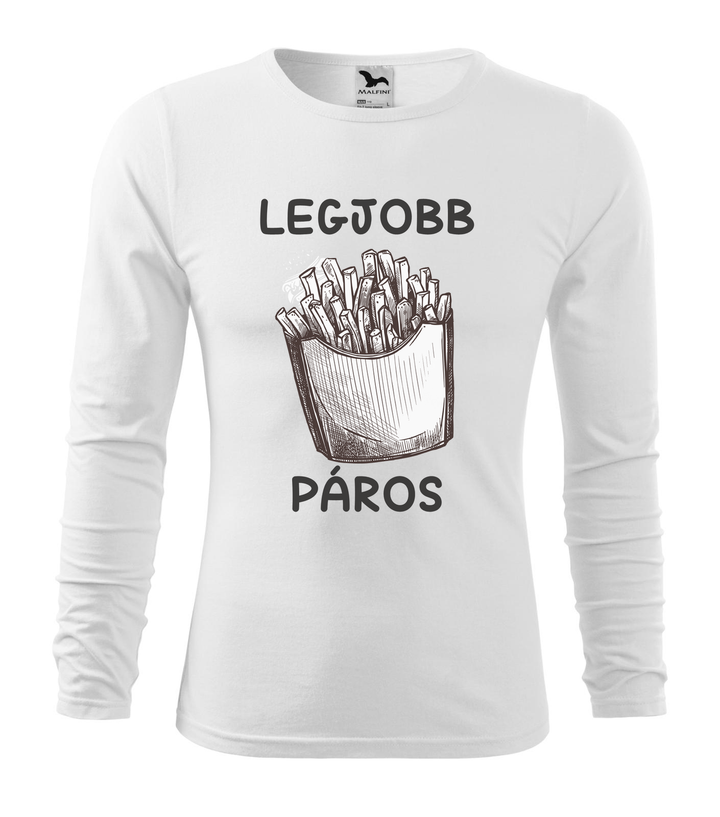 Legjobb páros - Hosszú ujjú férfi póló fehér