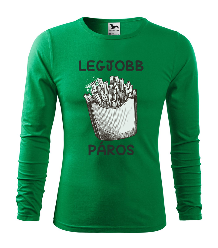 Legjobb páros - Hosszú ujjú férfi póló fűzöld