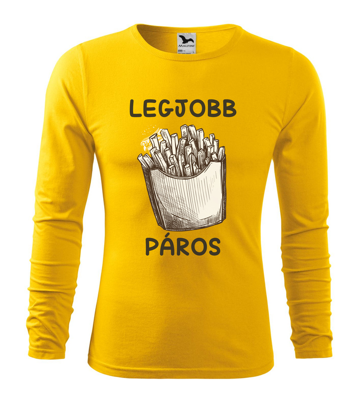 Legjobb páros - Hosszú ujjú férfi póló sárga