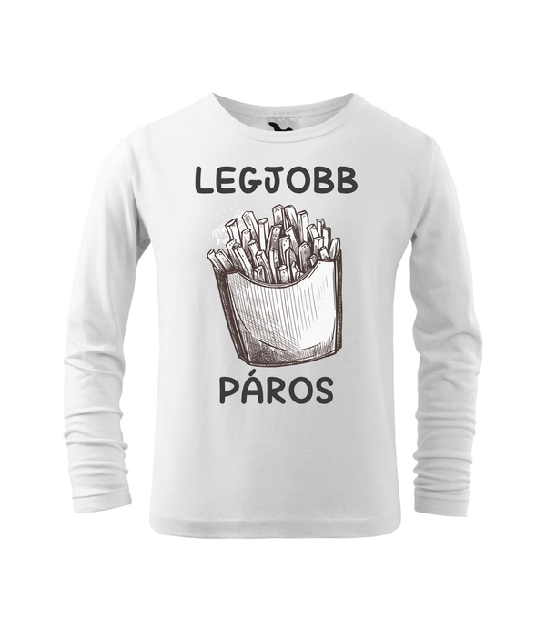 Legjobb páros - Hosszú ujjú gyerek póló fehér