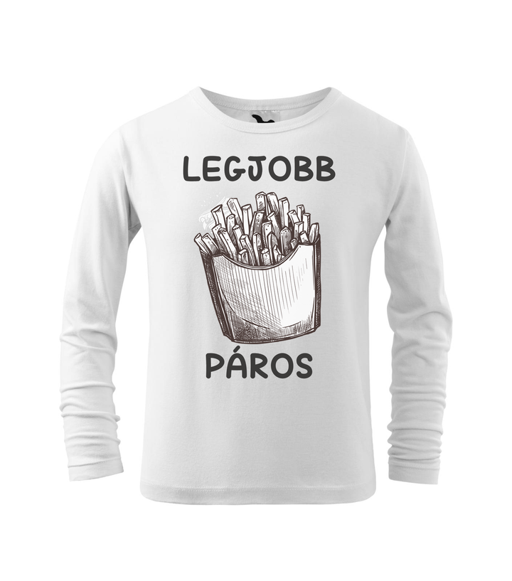 Legjobb páros - Hosszú ujjú gyerek póló fehér