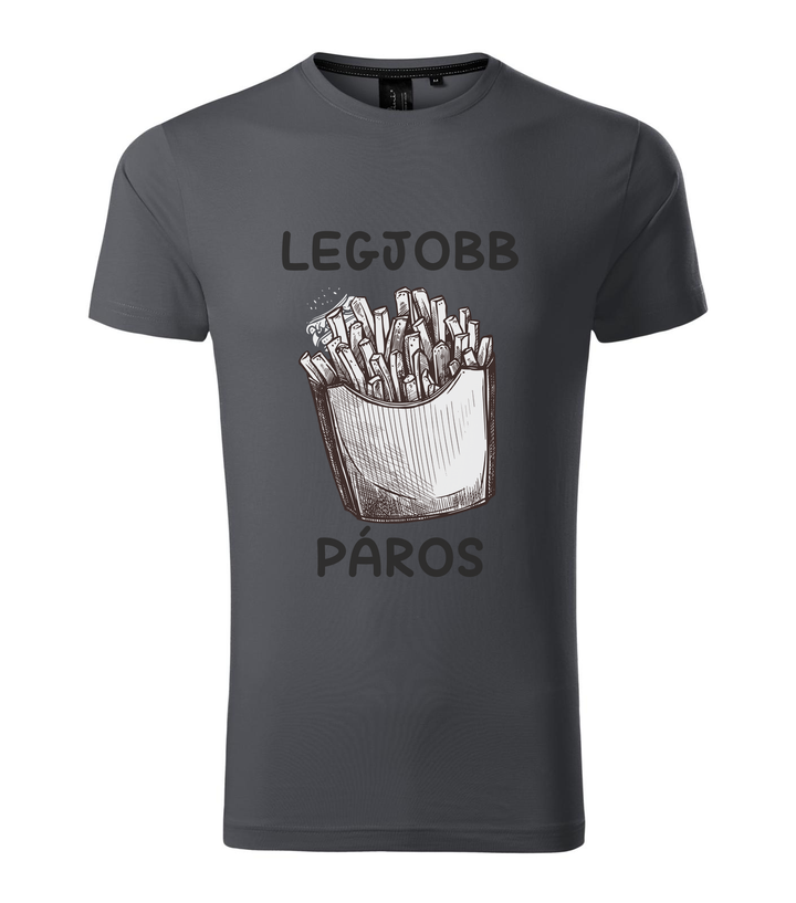 Legjobb páros - Prémium férfi póló világos anthracite